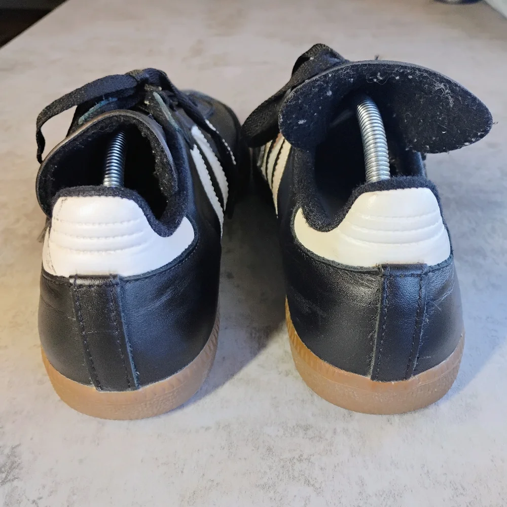 Adidas Samba OG Sneaker Black White Gum Bottom Mens 8.5 Suede Leather Classic‎